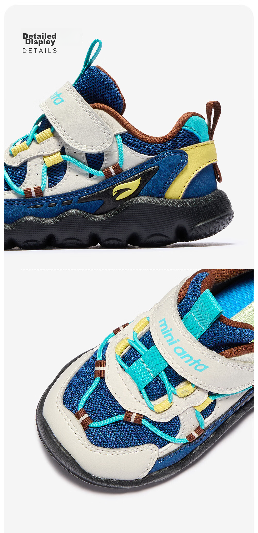 Anta Kids Sports Shoes Boys Infant 2026 Thick Sole Wear-Resistant Lightweight Casual Shoes A32630071 34
